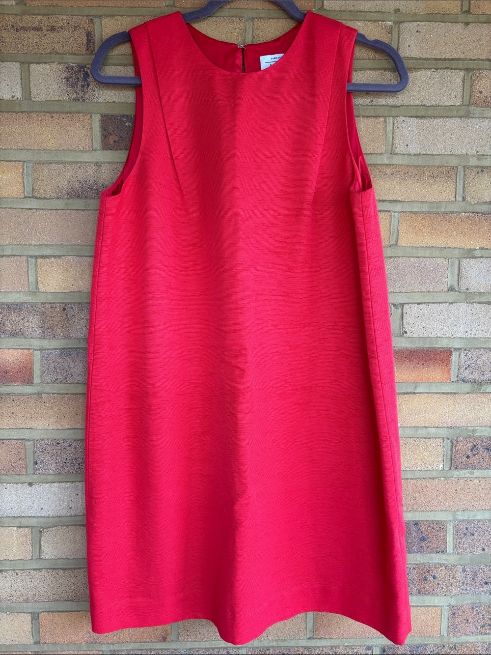 & Other Stories Paris Atelier Bright Red Sleeveless Lined Shift Dress 8